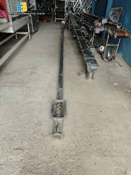 Flexible helical screw conveyor made of stainless steel, 7500 mm, with a spring.