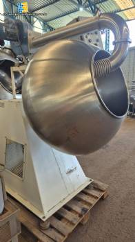 Stainless steel smooth coating pan with hot air blower, Apitec 300 liters