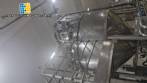 Stainless steel surge tank with agitator, 2000 liters.