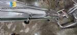 JHM stainless steel inclined screw conveyor with receiving silo