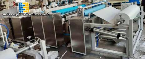 Non-woven rewinding machine for wet and dry wipes in rolls