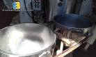 Vacuum system for manufacture of hard candies