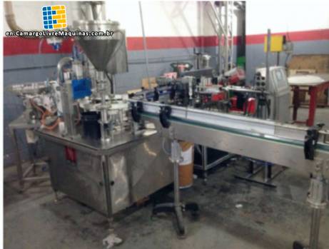 Line for the manufacture of glue and filling