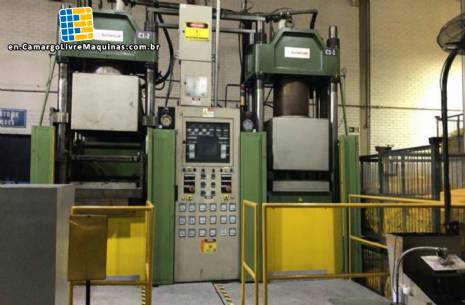 Double press for vulcanizing technical rubber parts TUNG YU 350 tons