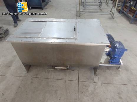 Stainless steel ribbon blender mixer, 500 liters, 10 HP