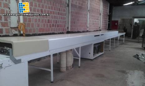 Cooling tunnel for chocolate with 12 meters