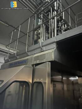 Complete Tetra Pak TBA 8 packaging line with cardboard packer and shrink