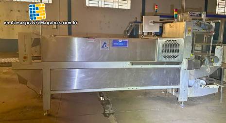 Complete Tetra Pak TBA 8 packaging line with cardboard packer and shrink