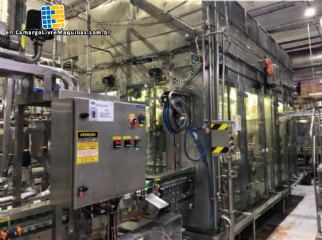 Rotary filling machine for bottles with aluminum seals