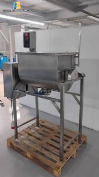Horizontal ribbon blender mixer in stainless steel