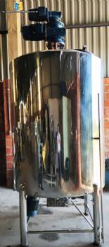 Hermetic reactor jacketed tank in 316 stainless 2.800 L