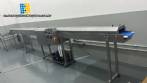 Chocolate coating machine with cooling tunnel for AGUIATECH coatings.