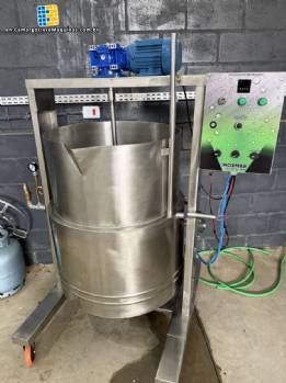 Stainless steel jacketed electric and gas-fired pan for jams and preserves, 250 liters, Inoxmar.