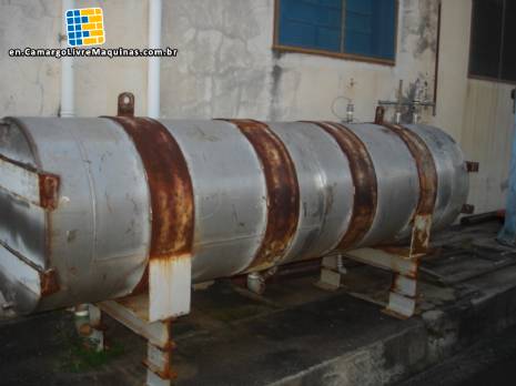 Steam tank for high pressure in stainless steel 400 liters