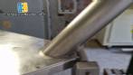 Inclined screw conveyor with stainless steel silo