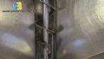 Inclined screw conveyor with stainless steel silo