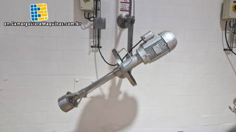 Stainless steel agitator, disperser, mixer, and homogenizer.