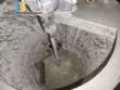Polymer mixing tank with stainless steel shaft and diaphragm pump, 300 liters.