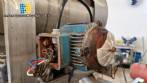 Rotary tube drum and stainless steel screw conveyor mixer for feed