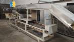 Continuous line laminator, cutter and folder for long dry pasta (tagliatelle).