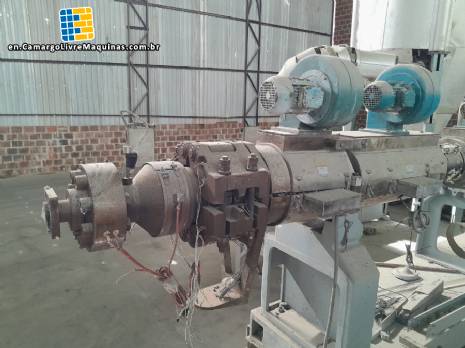 Extruder 150 mm extruder for granulating PP PE and PET with a capacity of 1,200 kg/hour REIFENHAUER Extruder 150 mm extruder for granulating PP PE and PET with a capacity of 1,200 kg/hour REIFENHAUER